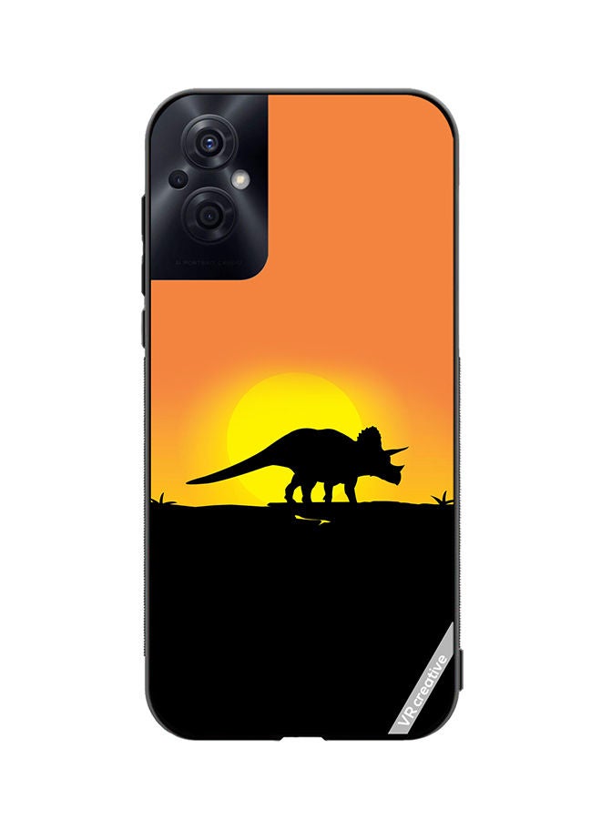 VR CREATIVE Protective Case Cover For Oppo Reno8 Z Dinosaur Design Multicolour - Image 1