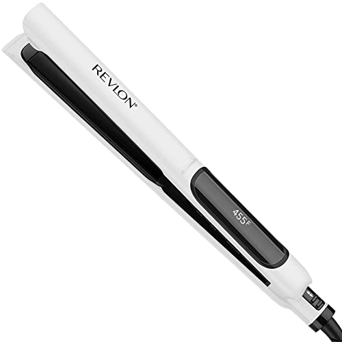 REVLON Crystal C + Ceramic Digital Hair Flat Iron | Long-Lasting Shine and Less Frizz, (1 in) - Image 1