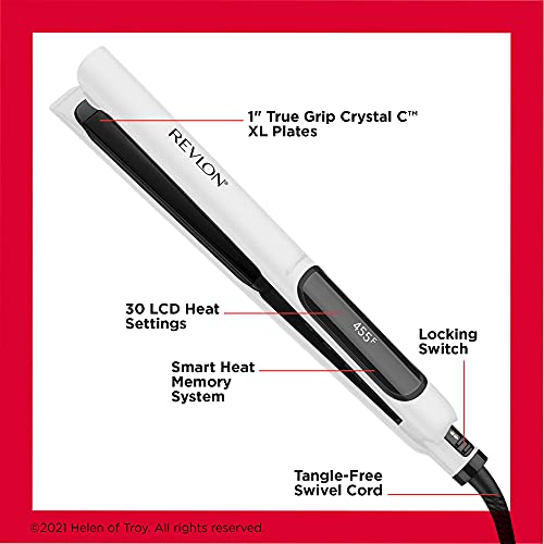 REVLON Crystal C + Ceramic Digital Hair Flat Iron | Long-Lasting Shine and Less Frizz, (1 in) - Image 4