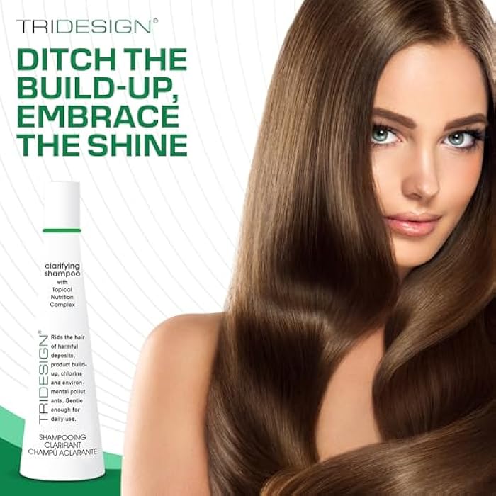 TRIDESIGN Hair Care Clarifying Shampoo - Liquid Shampoo for Hair Deep Cleansing - Build Up & Impurities - Perfect Hair Care Products & Everyday - 10.5 fl. oz. - Image 4