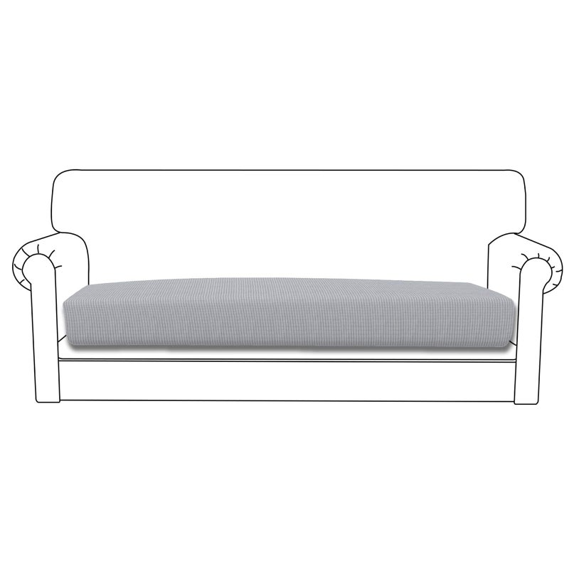EasyGoing Stretch Cushion Cover Sofa Cushion Furniture Protector Sofa Seat Sofa Slipcover Sofa Cover Soft Flexibility with Elastic BottomOversized Sofa Cushion Silver Gray