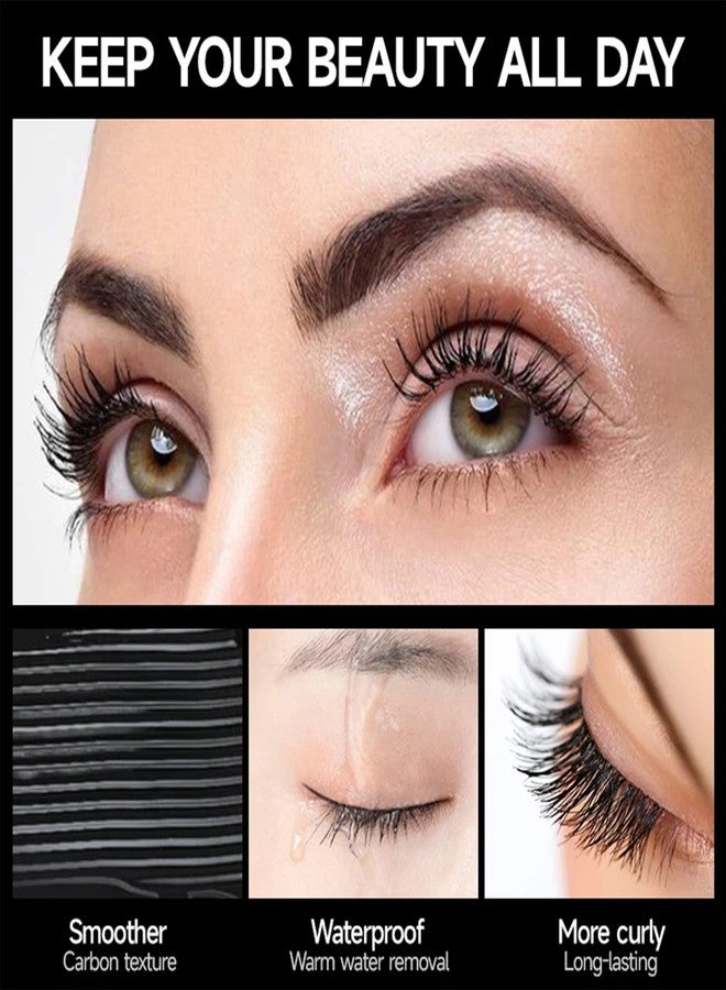 Charm Kiss 4 Pack 4D Silk Fibers Lashes Mascara,Waterproof Smudge-proof Thickening Mascara,Exquisitely Full,Thickening Softer Fuller Lashes,Long-Lasting No Flaking Natural No Clumping,All Day Exquisitely Full - Image 3