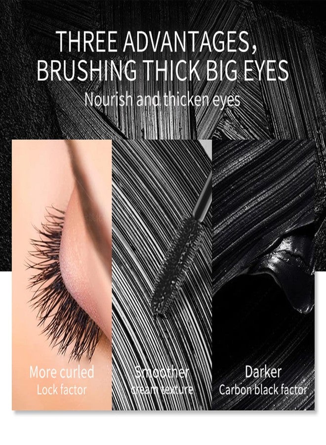 Charm Kiss 4 Pack 4D Silk Fibers Lashes Mascara,Waterproof Smudge-proof Thickening Mascara,Exquisitely Full,Thickening Softer Fuller Lashes,Long-Lasting No Flaking Natural No Clumping,All Day Exquisitely Full - Image 4