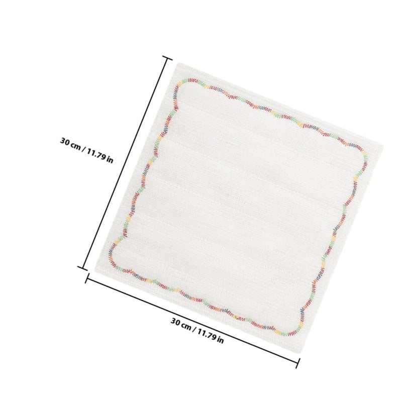 Reusable 3-Piece Dishwashing Cloths Absorbent Kitchen Towels Oil Resistant Cotton Cleaning Rags 27.5 cm Visible Grid for Household Bowl Wiping - Image 3