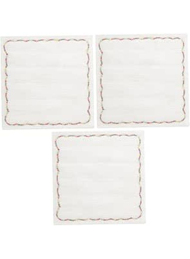 Reusable 3-Piece Dishwashing Cloths Absorbent Kitchen Towels Oil Resistant Cotton Cleaning Rags 27.5 cm Visible Grid for Household Bowl Wiping - Image 1