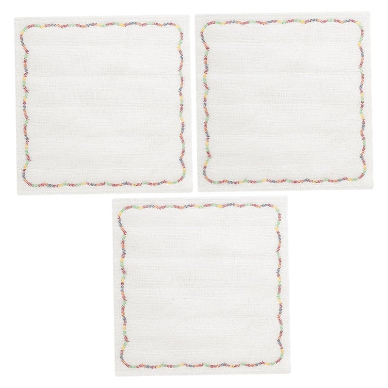 Reusable 3-Piece Dishwashing Cloths Absorbent Kitchen Towels Oil Resistant Cotton Cleaning Rags 27.5 cm Visible Grid for Household Bowl Wiping - Image 2