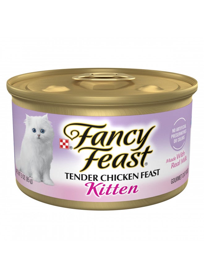 Fancy Feast Purina Fancy Feast Kitten Tender Chicken Feast Wet Kitten Food Pate - (Pack of 24) 3 oz. Cans - Image 1