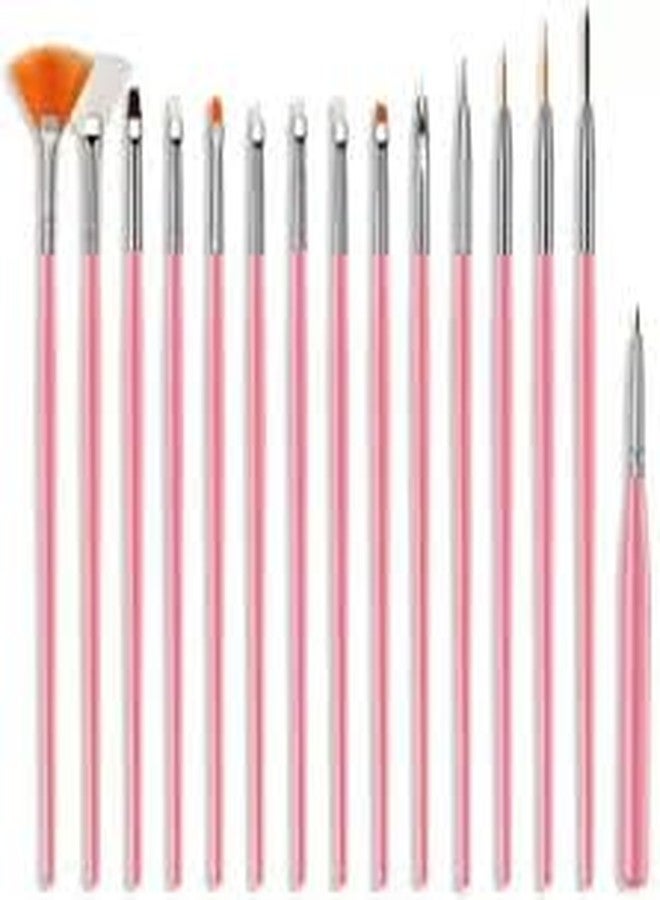 SPARKLING NAILON Nail Art Design Painting Tool Pen Polish Nail Brush | Acrylic Nail Art Design Painting Tool Pen Polish White Nail Brush Set-15 (pack of 1) - Image 1