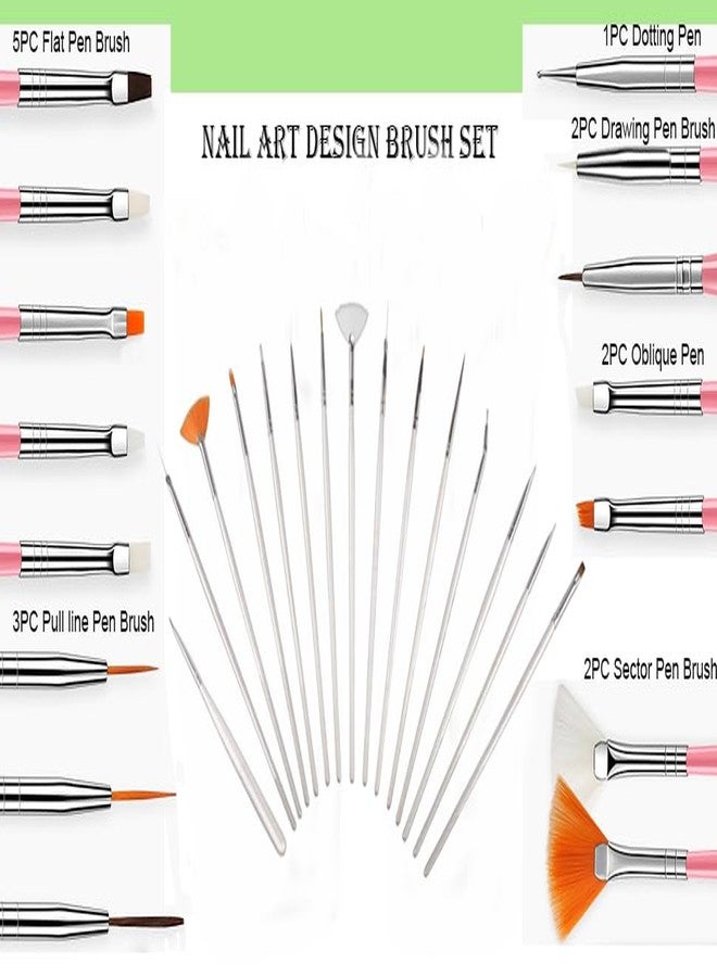 SPARKLING NAILON Nail Art Design Painting Tool Pen Polish Nail Brush | Acrylic Nail Art Design Painting Tool Pen Polish White Nail Brush Set-15 (pack of 1) - Image 3