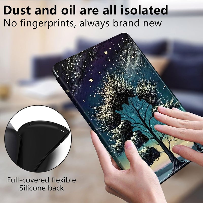 غلاف لجهاز Fire HD 10 Tablet الإصدار الحادي عشر 2021 ولجهاز Amazon Fire HD10 Plus مقاس 10.1 بوصة، حامل ذكي واقي قابل للدوران 360 درجة، لجهاز Fire HD 10 2021 Tablet، تصميم أسماك القرش الزرقاء اللطيفة - Image 5