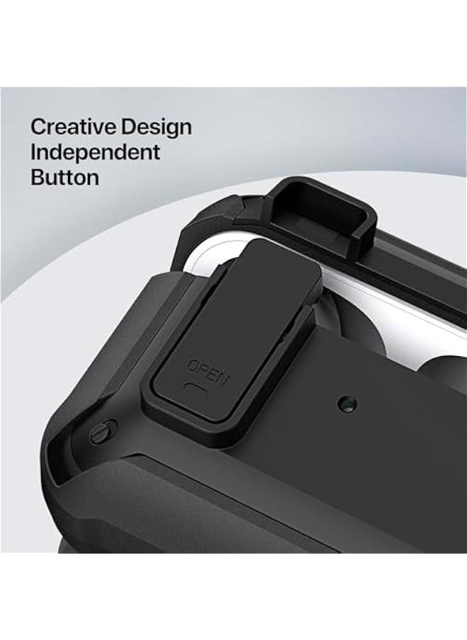 Generic - 【PECO】 Series Airpods Case, Designed for AirPods Pro (2019), Protective Wireless Charging Case Armor Earphone Cover with Keychain - BlackBlue - Image 1