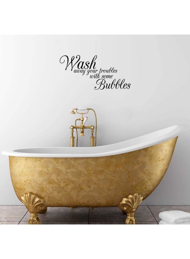 ADECNS Wash Away Your Troubles with Some Bubbles Wall Sticker Removable Peel Wall Decal Home Decor Art Murals - Image 3