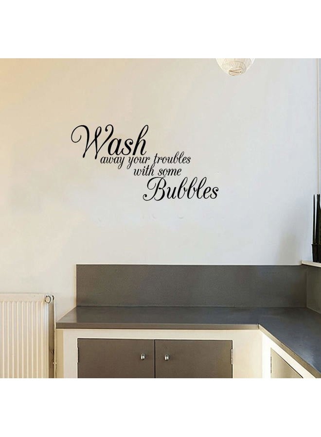 ADECNS Wash Away Your Troubles with Some Bubbles Wall Sticker Removable Peel Wall Decal Home Decor Art Murals - Image 4