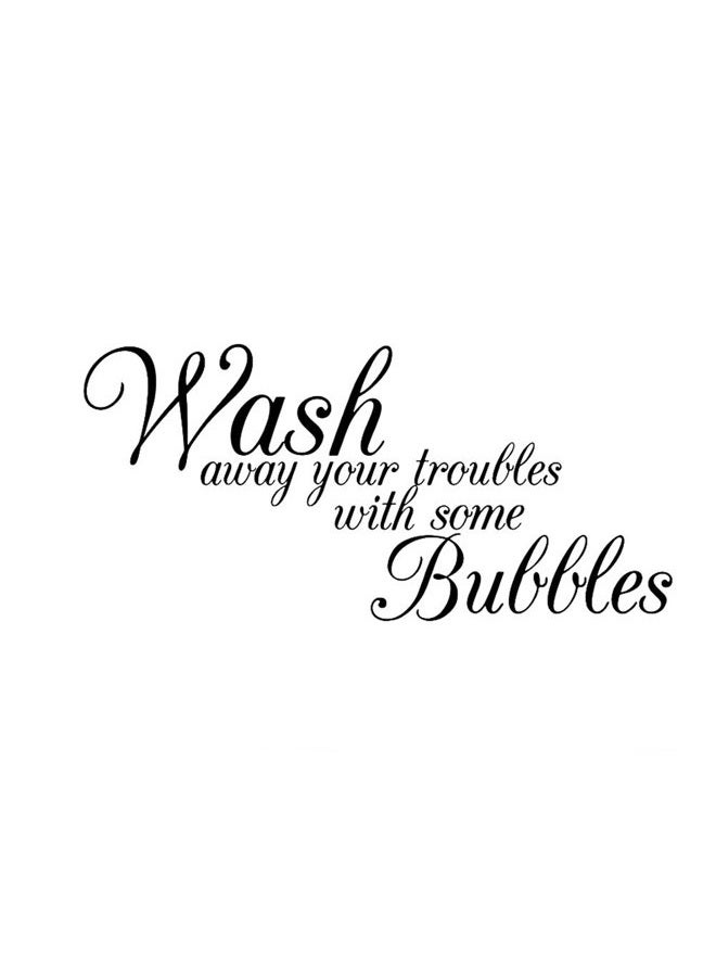 ADECNS Wash Away Your Troubles with Some Bubbles Wall Sticker Removable Peel Wall Decal Home Decor Art Murals - Image 1