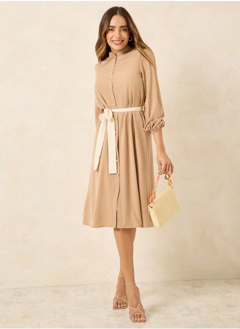 Belted Midi Dress