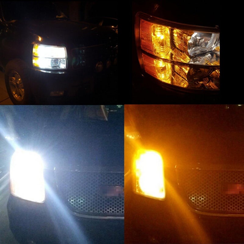 Alla Lighting BAY15D 1157 LED Switchback Bulb Turn Signal Lights - 6000K White/Amber Yellow Dual Color - Image 2