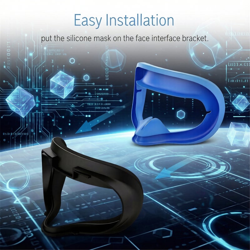 بديل لغطة العين السيليكون لـ Oculus Quest 2 / غطة الوجه السيليكون / وسادة الوجه الكاتمة للضوء / غطة العين المقاومة للعرق وقابلة للغسل - Image 3
