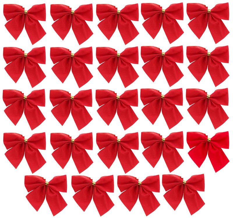 Christmas Concepts Pack Of 245cm Red Velvet Bows  Traditional Christmas Decorations