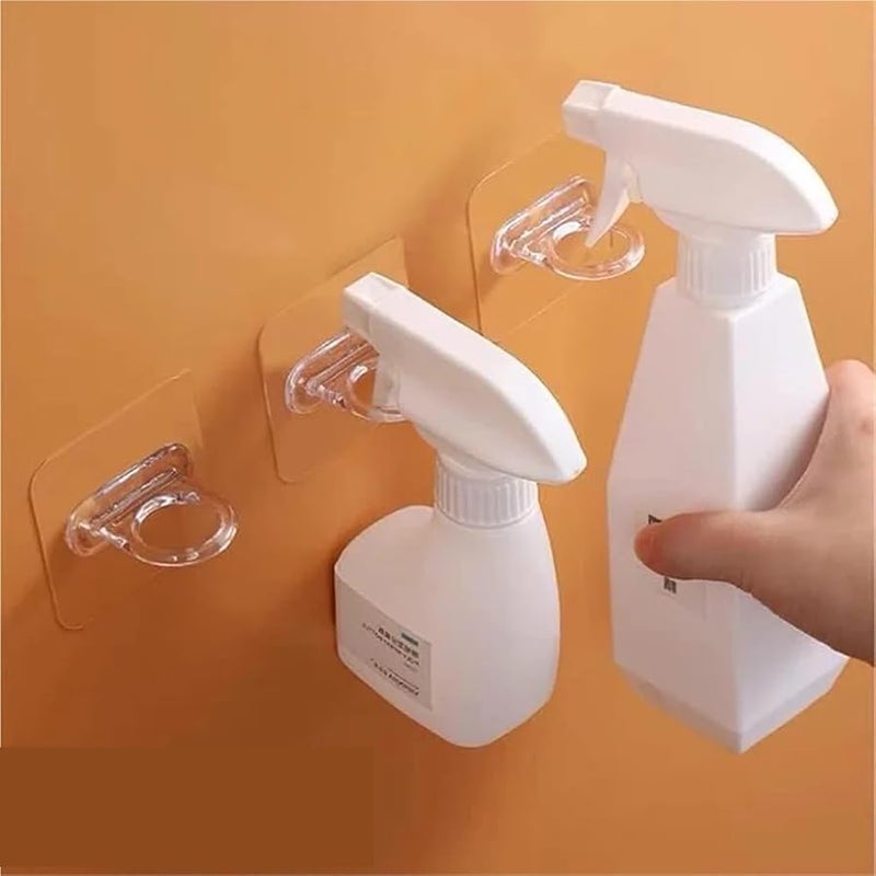 Adhesive Wall Mounted Hooks 50Pcs Spray Bottle Holder for Kitchen Bathroom Cabinet Storage - Image 3