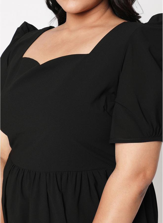 ميش فستان قصير بأكمام منفوشة - Image 2