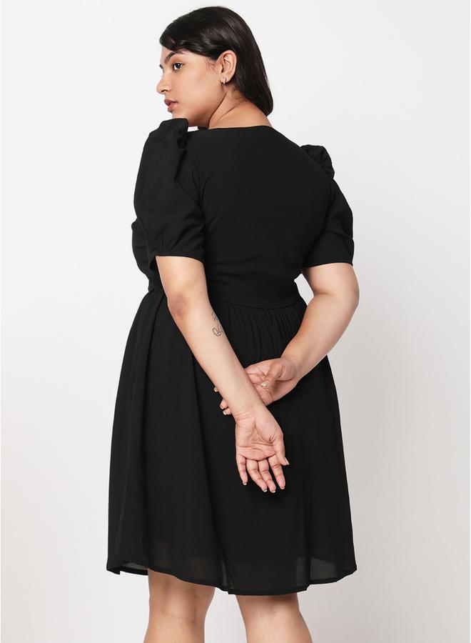 ميش فستان قصير بأكمام منفوشة - Image 5