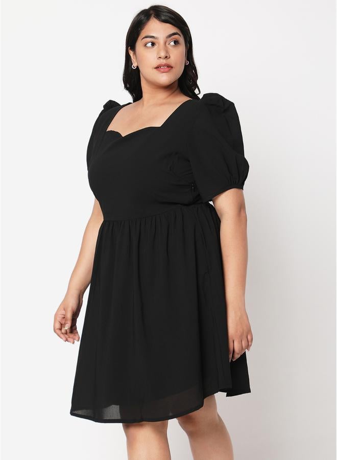 ميش فستان قصير بأكمام منفوشة - Image 4