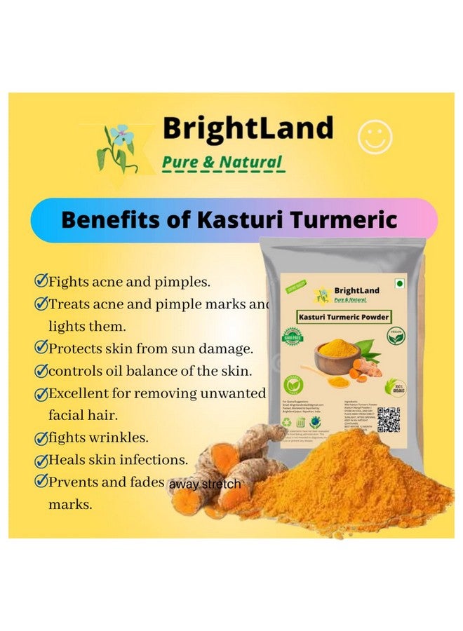Brightland Kasturi Turmeric(haldi), Orange peel, Rose(Rosa indica) & Lemon Peel Powder (50gm*4= 200gm) - Image 2
