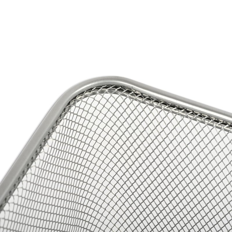 FIS Metal Waste Basket - Square Wire Mesh Trash Bin, Silver, 240x240x260mm - Image 3