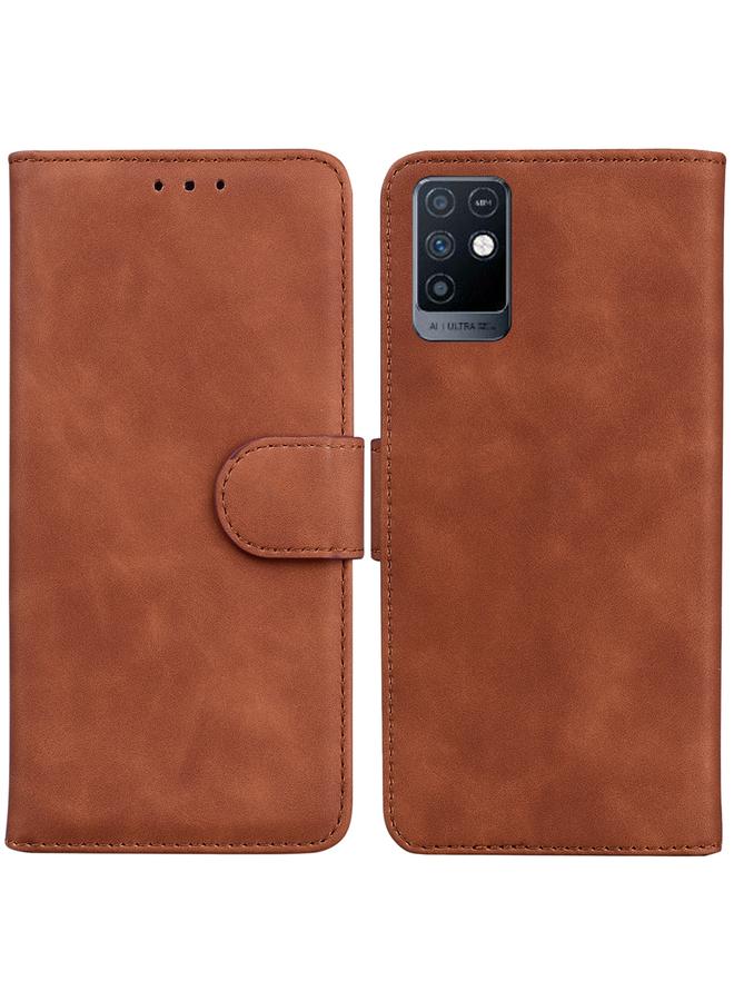 زبون جراب لهاتف Infinix Note 10 X693 مصنوع من الجلد الطبيعي بلون نقي - Image 1