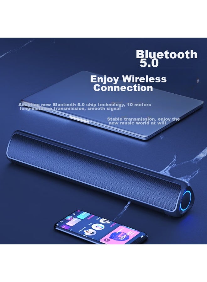 Newmine Bt59 Bluetooth Speaker, Computer Speaker, Portable Home Desktop Subwoofer, Multimedia Desktop Laptop Mini Gaming Wireless Wired Dual-use Small Speaker - Image 2