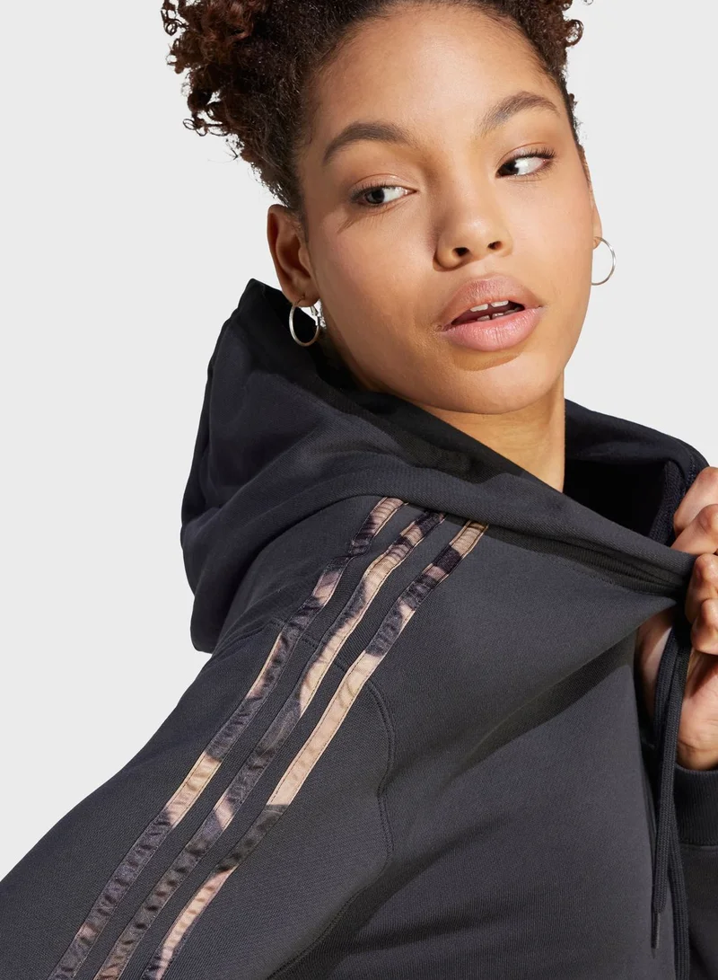 Adidas Vibrant Print 3-Stripes Hoodie