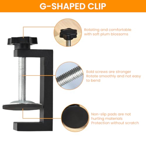 Serplex® 2Pcs Woodwork C Clamps - Carbon Steel, Wooden Panel Holder, DIY Craft, Metalworking, Drilling, Punching, Drawer Door Installation - Image 3