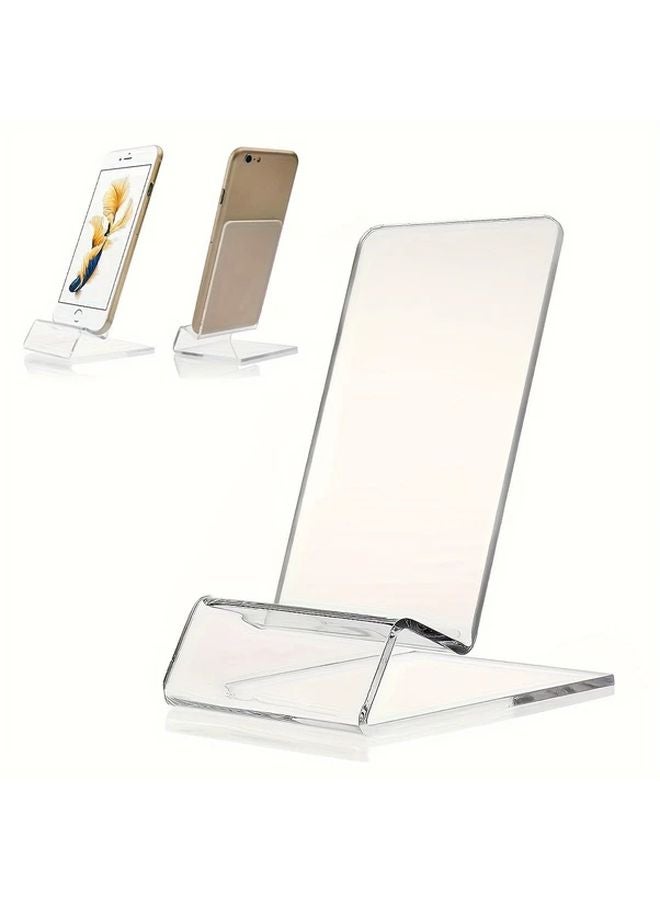 Transparent Acrylic Phone Stand Multi Angle Desktop Holder Universal Compatibility - Image 2