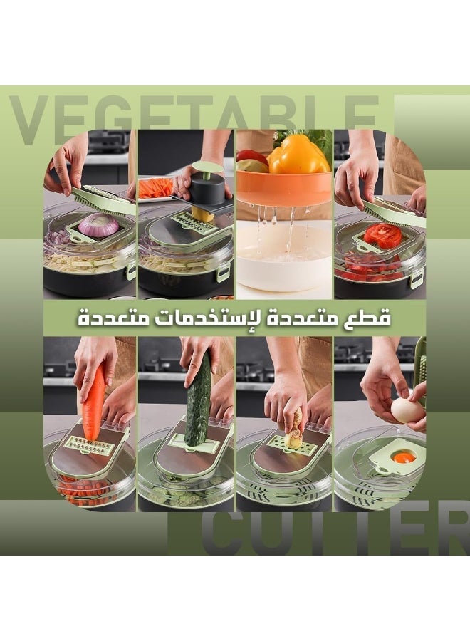 9-in-1 multifunctional vegetable and slice cutter with 8 interchangeable blades to facilitate professional kitchen tasks - Image 2