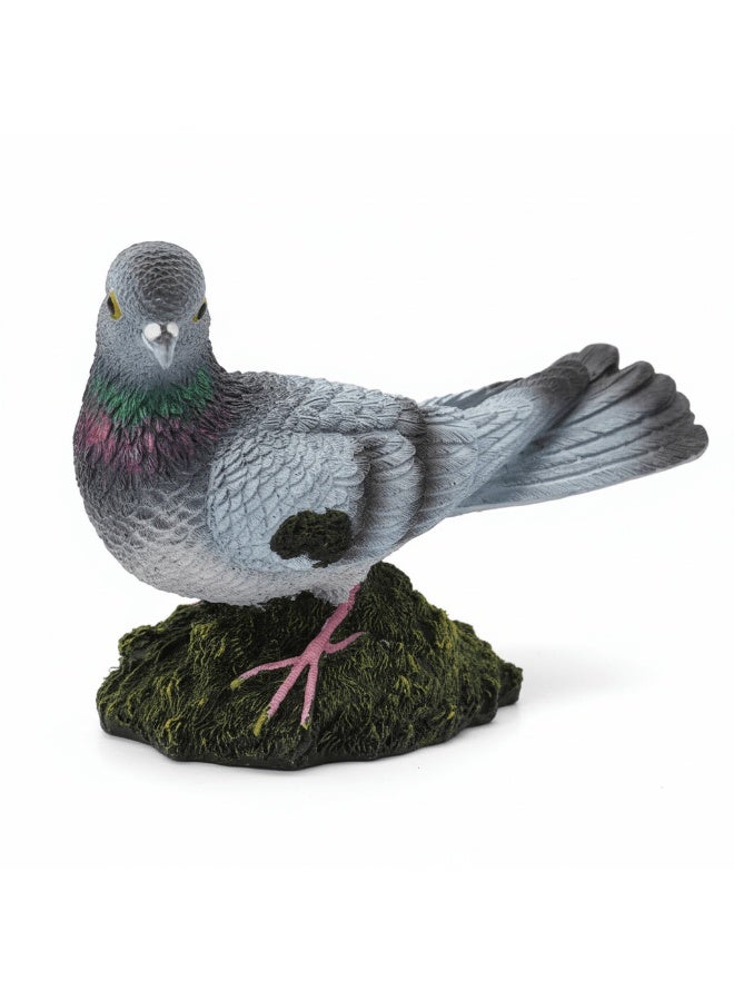 AKDC Artistic Polyresin Dove Decorative Showpiece – Elegant Home Accent Sculpture in Grey Finish, 16 × 21 cm - Image 1