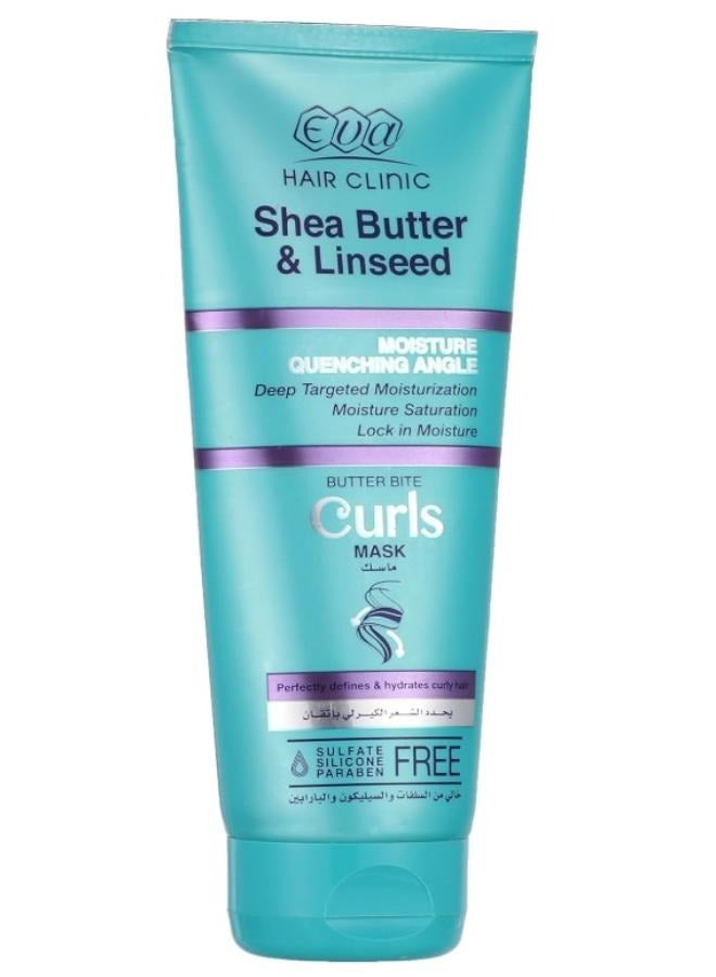 Eva 2 pieces Hair Clinic Curls Curly Hair Mask with Shea Butter And Linseed 200 ml +Hair Clinic Curls Shampoo Multicolour 230ml - Image 3