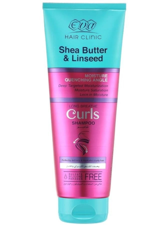Eva 2 pieces Hair Clinic Curls Curly Hair Mask with Shea Butter And Linseed 200 ml +Hair Clinic Curls Shampoo Multicolour 230ml - Image 2