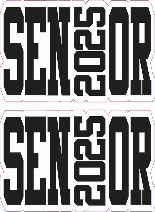 StickerTalk Senior 2025 Stickers, 1 Sheet of 2 Stickers, 5 inches by 2 inches Each - Image 1