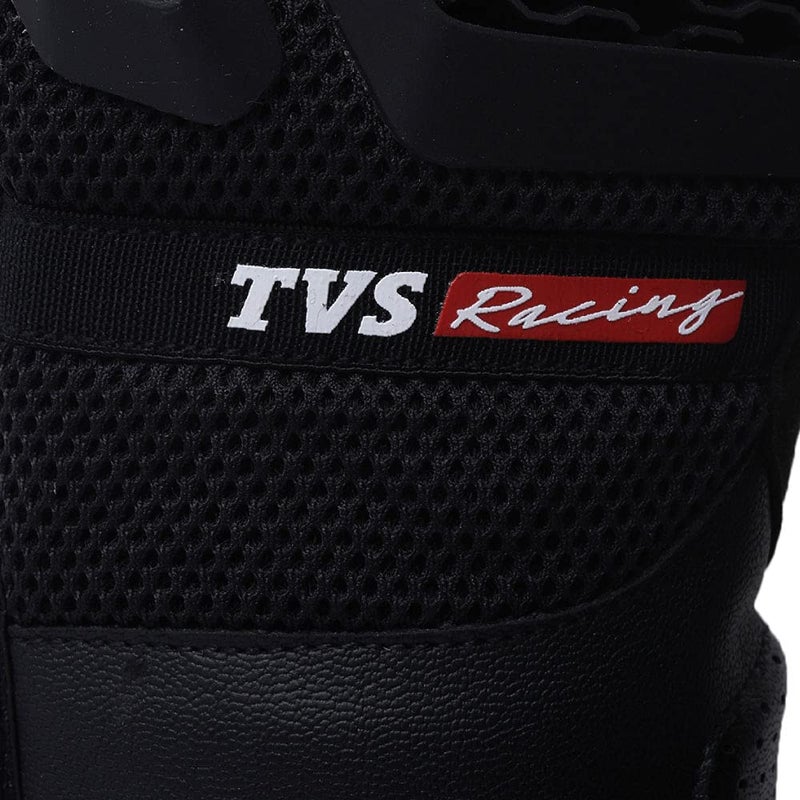 TVS Riding Gloves for Men-Mesh for Ventilation, Bike Riding Gloves with Touch Screen Compatible & Visor Wiper Fingertips, TPR Protection for Knuckles-Premium Bike Gloves for Riding Comfort (Black-M) - Image 5