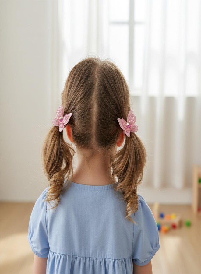 KARP 20 Pcs Butterfly Hair Ties for Girls - Colorful Elastic Ponytail Holders with Cute Glitter Butterfly Design - Soft and Durable Hair Accessories for Toddlers, Kids, and Teens (Hair Rubber Band (K2503)-Style -2) - Image 2