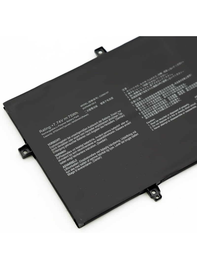 Terabyte بطارية C22N2107 لجهاز Asus ZenBook 14 OLED UM3402YA UX3402VA UX3402ZA UM3402DA UM3402MA UX3402QA BX3402ZA Q409ZAEVO، Flip UP3404VA PC Notebook - Image 2