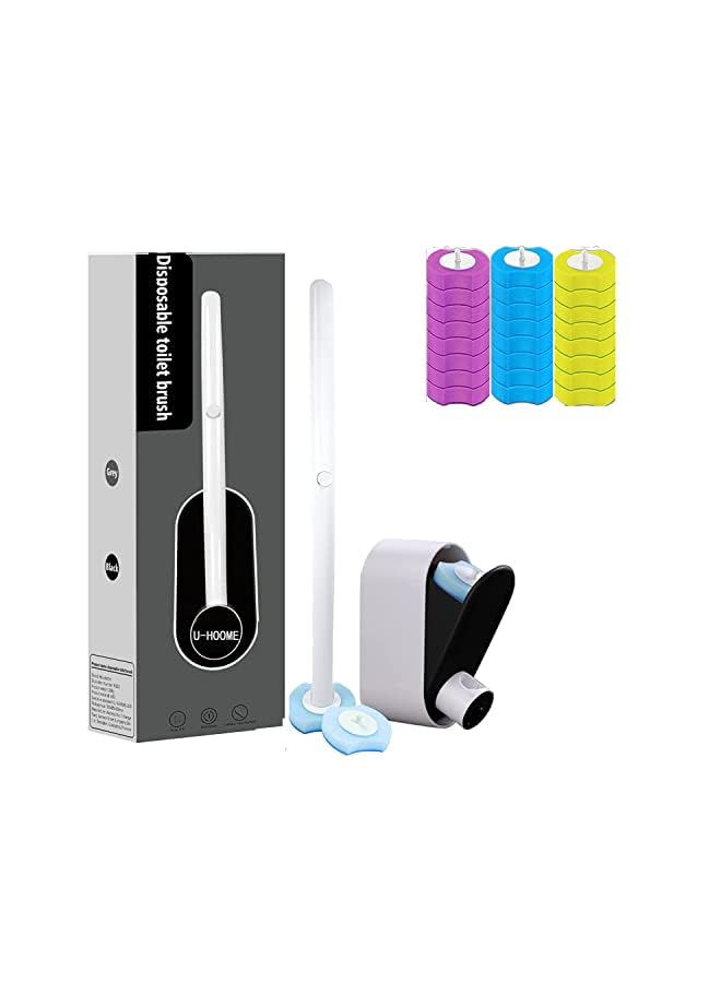 PROMASS Disposable Toilet Bowl Cleaning Brush with 24 Refills Dissolving Wands Replacement Sponge Brush Heads, Toilet Bowl Cleaner Wands for Bathroom Cleaning - Image 2