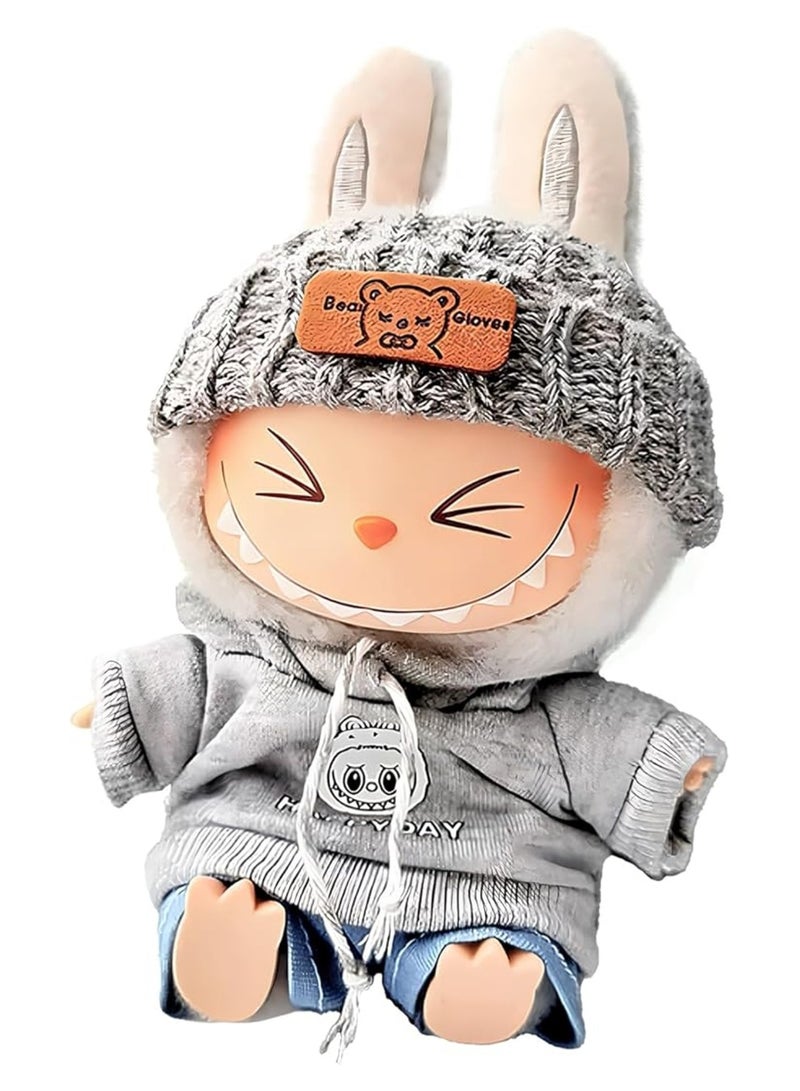 Labubu Doll Clothes Set for 15-17 cm Dolls – Cute & Unique Outfit Set & Accessories (Toy Not Included)