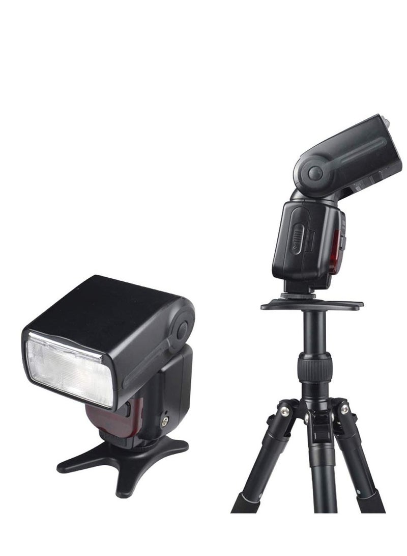 Y&D 3PCS Camera Flash Stand Speedlight Hot Shoe Mount Stand, with 1/4" Metal Tripod Thread for Speedlite Canon Nikon Sigma Pentax Olympus Panasonic Metz Nissin Yongnuo  - Image 5