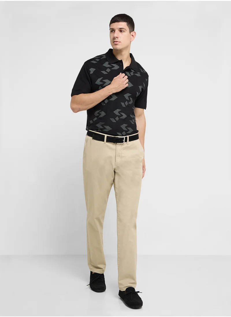 Robert Wood Printed Polo Shirts