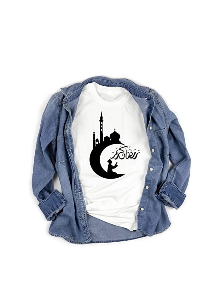 PRINTSHOP4ME Ramadan Printed Round Neck Cotton Mens Tshirt Design 4 - Image 5