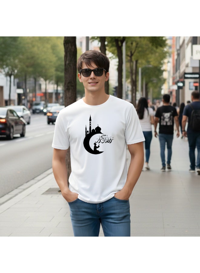 برينت شوب فور مي تي شيرت رمضان مطبوع برقبة دائرية من القطن للرجال 4 - Image 3