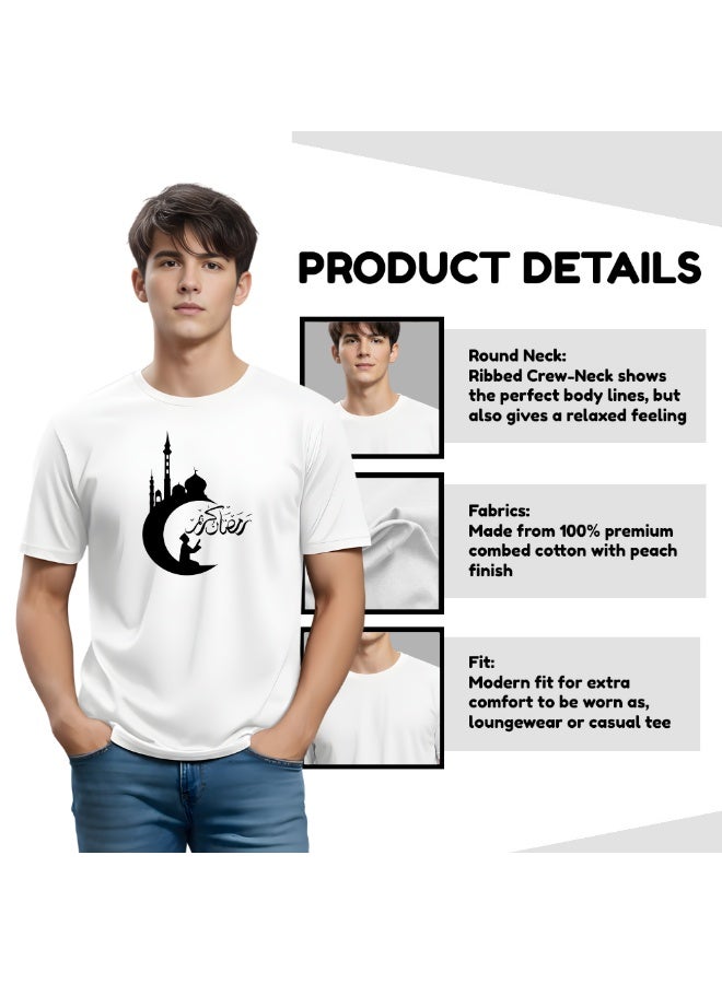 برينت شوب فور مي تي شيرت رمضان مطبوع برقبة دائرية من القطن للرجال 4 - Image 4