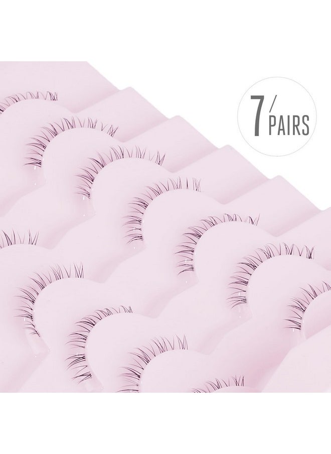 Onlyall - Eyelashes False Bottom Lashes Lower Lashes Strip Natural Under Lashes Fake Eyelashes Onlyall Bottom Eyelashes 7 Pairs R 2 - Image 1