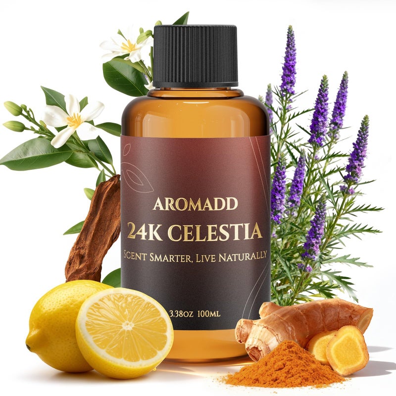 AROMADD AROMADD 24K Celestia Diffuser Oil Inspired by Luxury Hotel Scent 3.38 Fl Oz (100ml), Aroma Diffuser & Hotel Fragrance Diffuser Oil, Essential Oil Diffuser for Aromatherapy, Long-Lasting - Image 1